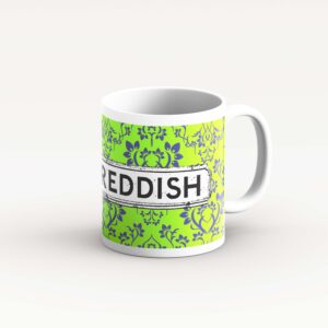 Green Damask Pattern Mug