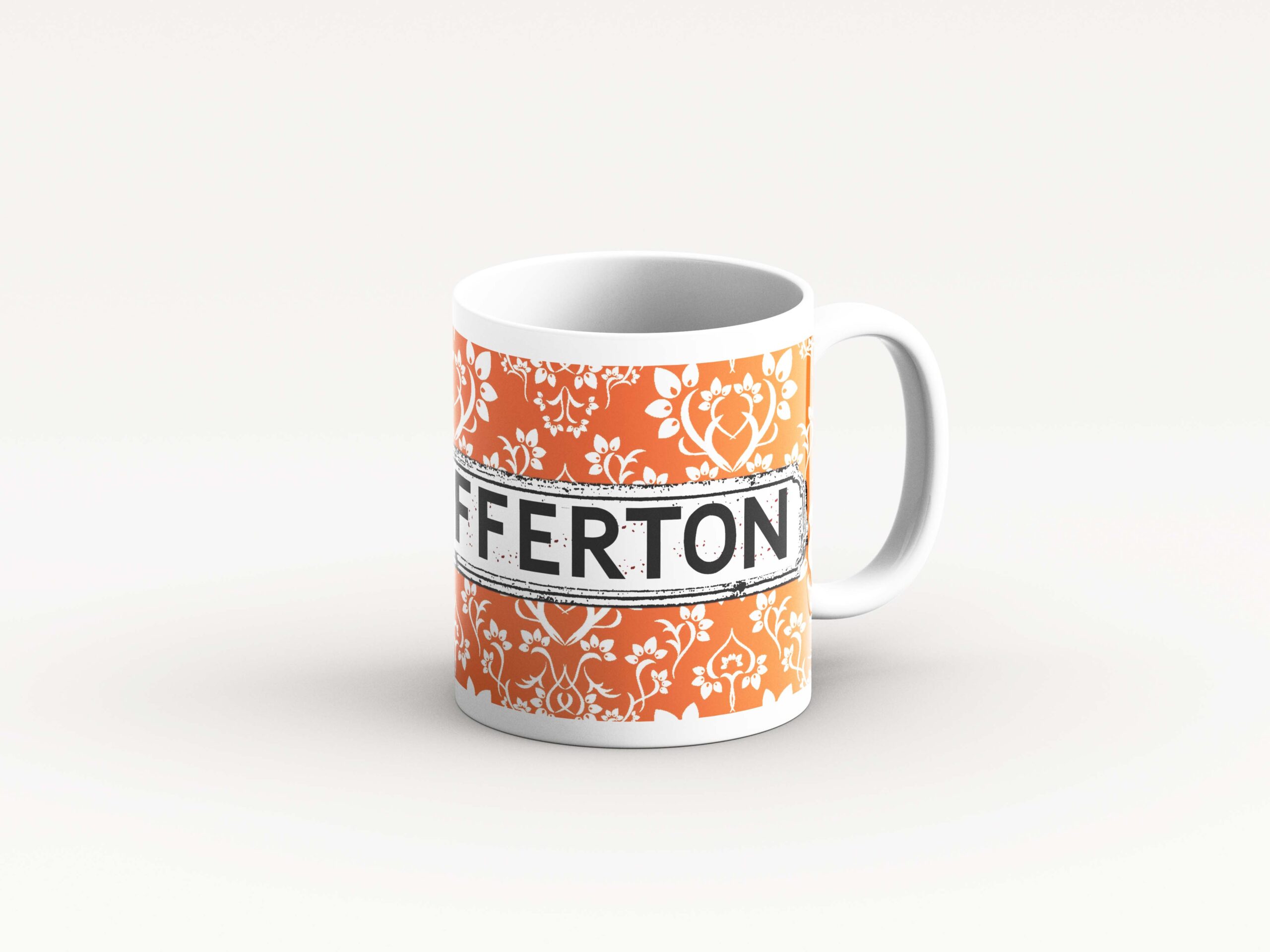 Orange Damask Pattern Mug