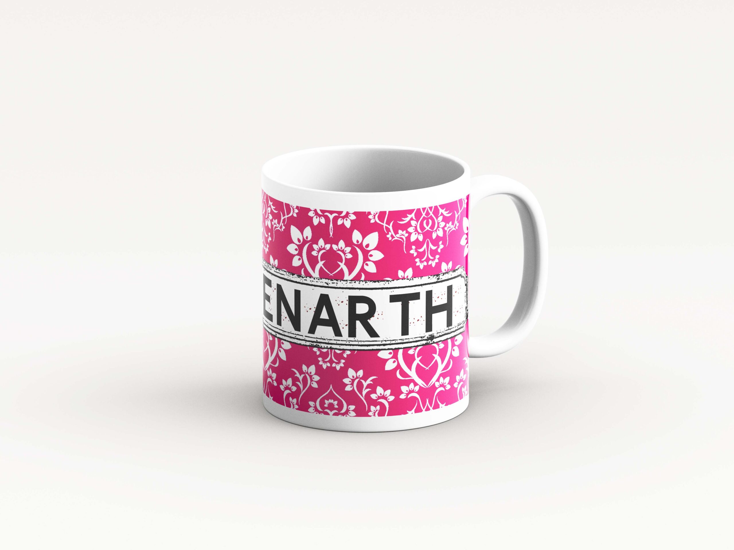 Pink Damask Pattern Mug