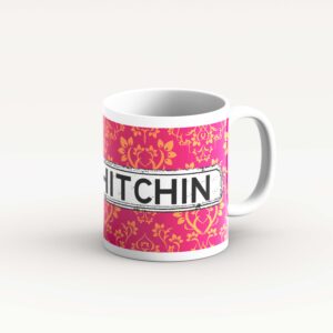 Piink and Orange. Damask Pattern Mug
