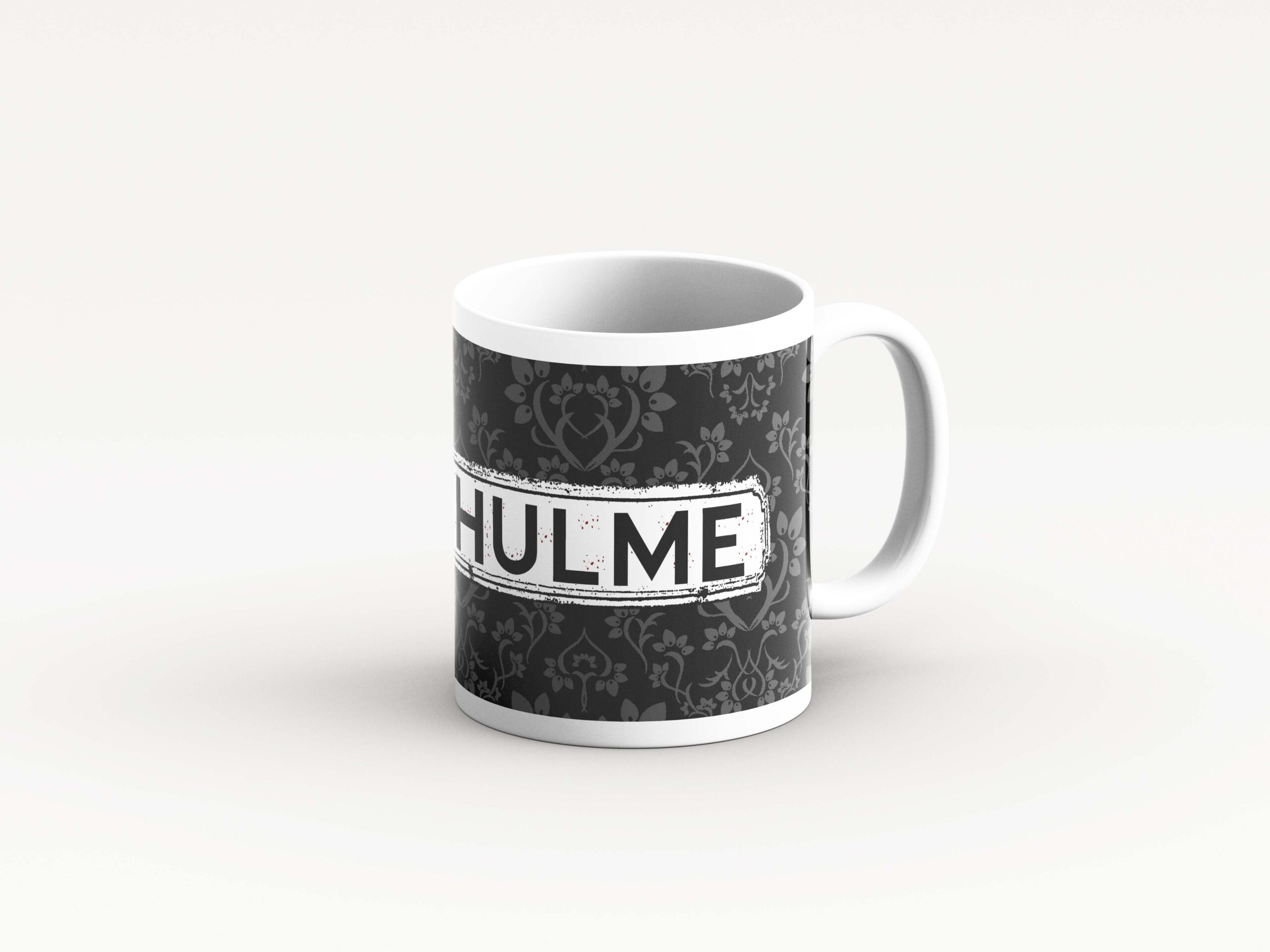 Blak Damask Pattern Mug