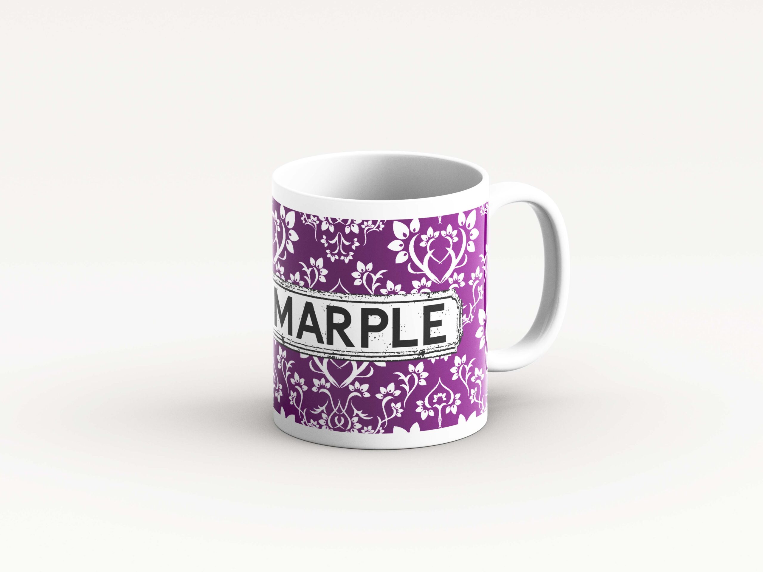 Purple Damask Pattern Mug