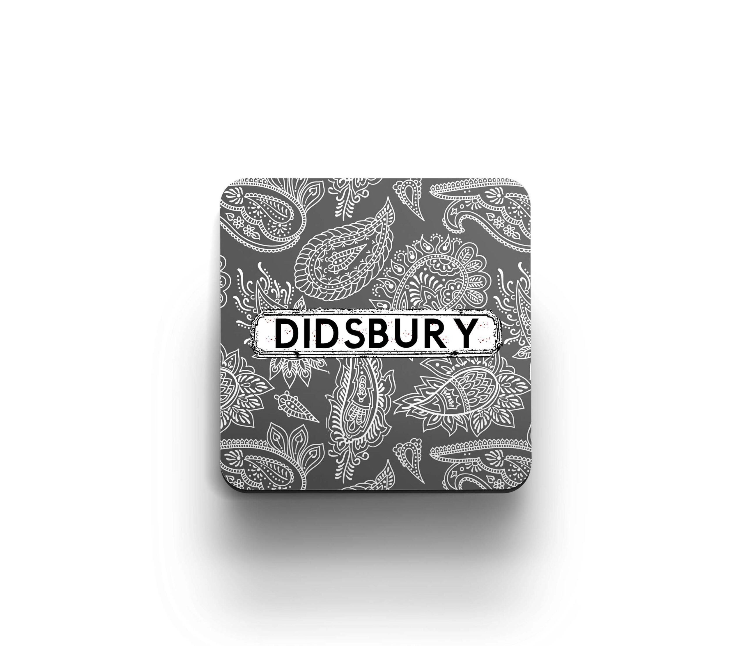 Grey paisley coaster