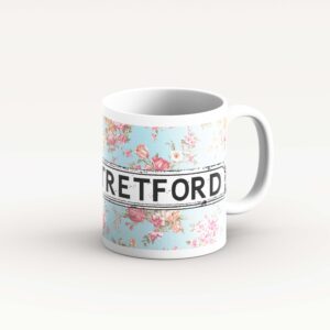 Light Blue Floral Pattern Mug