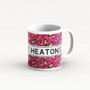 pink leopard print mug