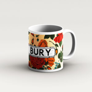 Beige Rose Floral Pattern Mug