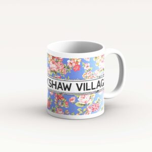 Blue Floral Pattern Mug