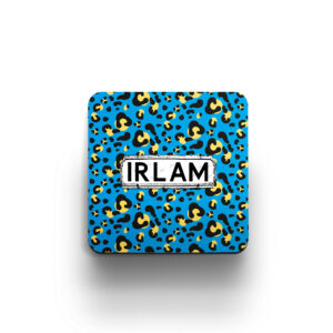blue Leopard print coaster
