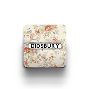 cream floral design coaster