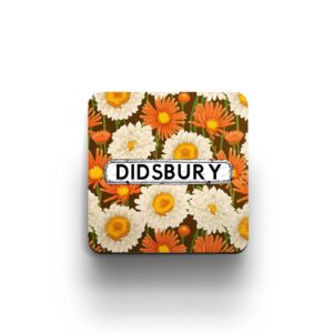 daisy floral design coaster