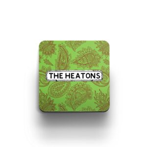 Green paisley coaster