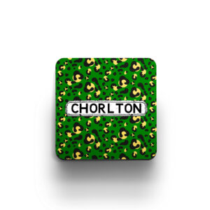 green Leopard print coaster
