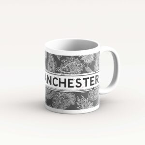 Grey Paisley Pattern Mug