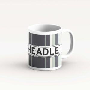 grey stripe design mug