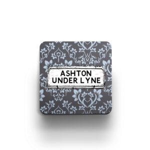 grey damask coaster