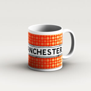 Orange Light Graphic Floral Pattern Mug