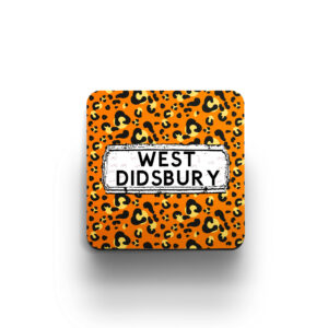 Orange Leopard print coaster