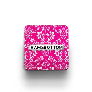 Pink damask coaster