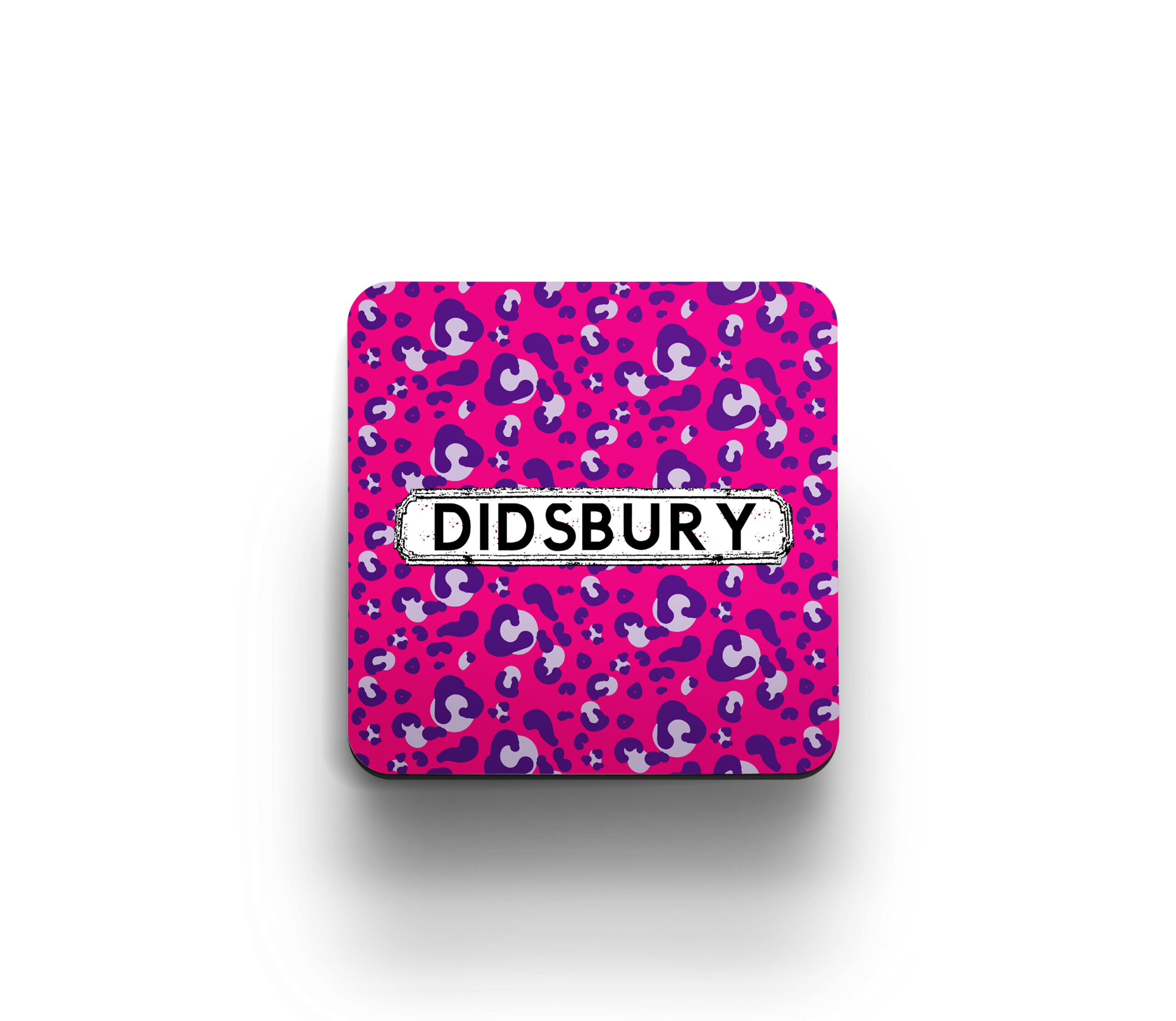 pink purple Leopard print coaster