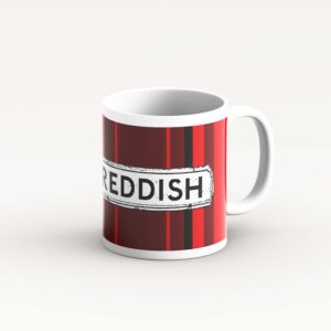 red stripe design mug