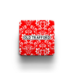red damask coaster