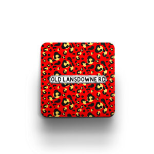 red Leopard print coaster
