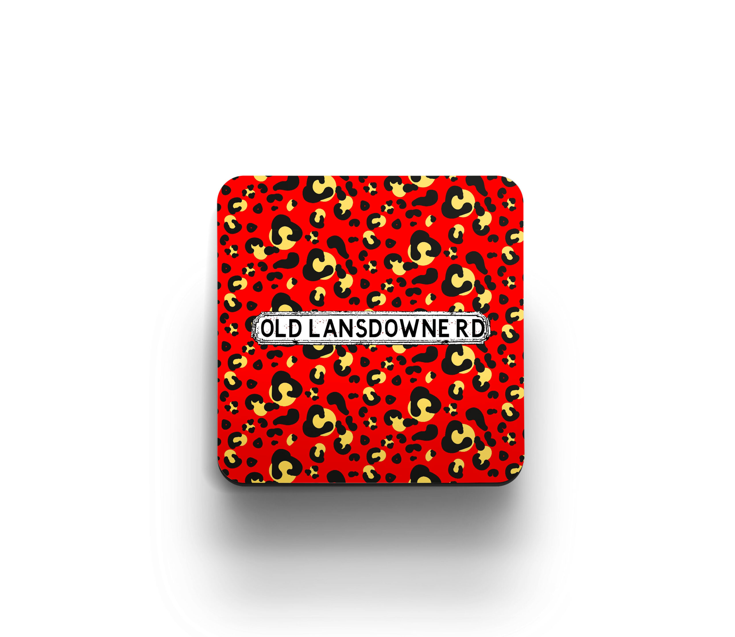 red Leopard print coaster