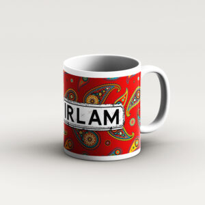 Red Paisley Pattern Mug