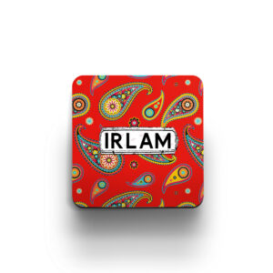Red paisley coaster
