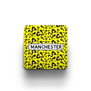 Yellow Leopard print coaster